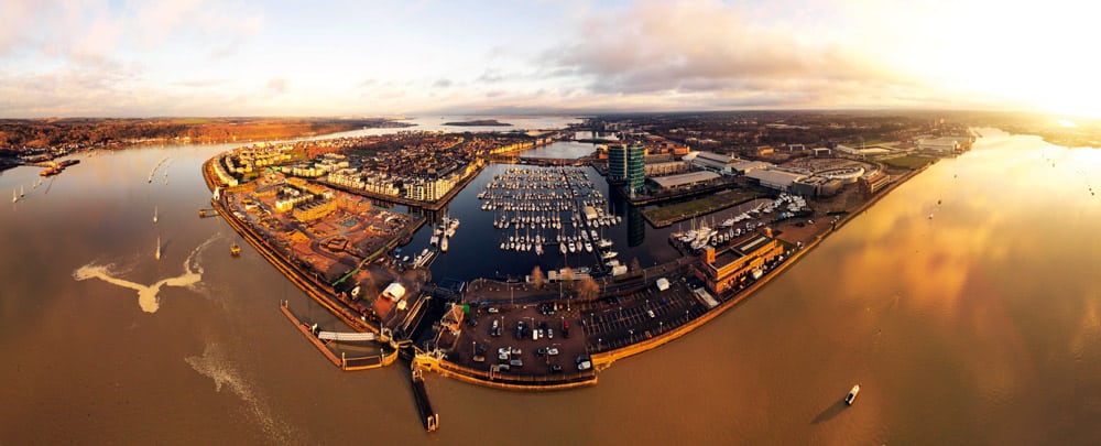 Drone shot of Chatham.