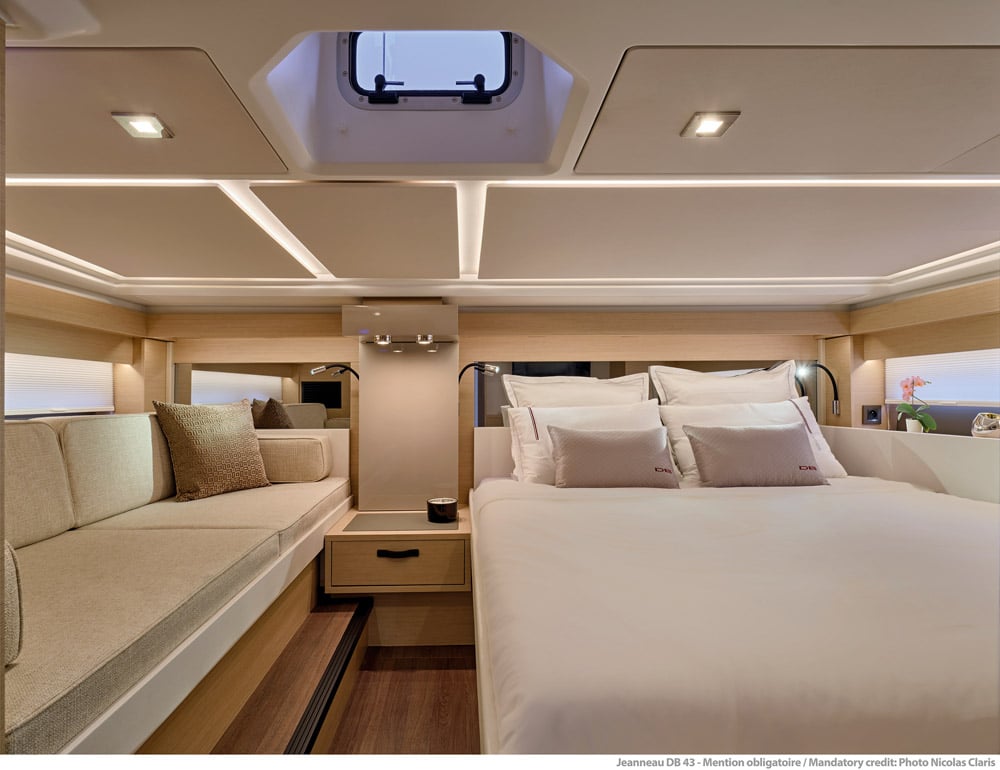 The 2nd cabin is spacious but with restricted headroom.