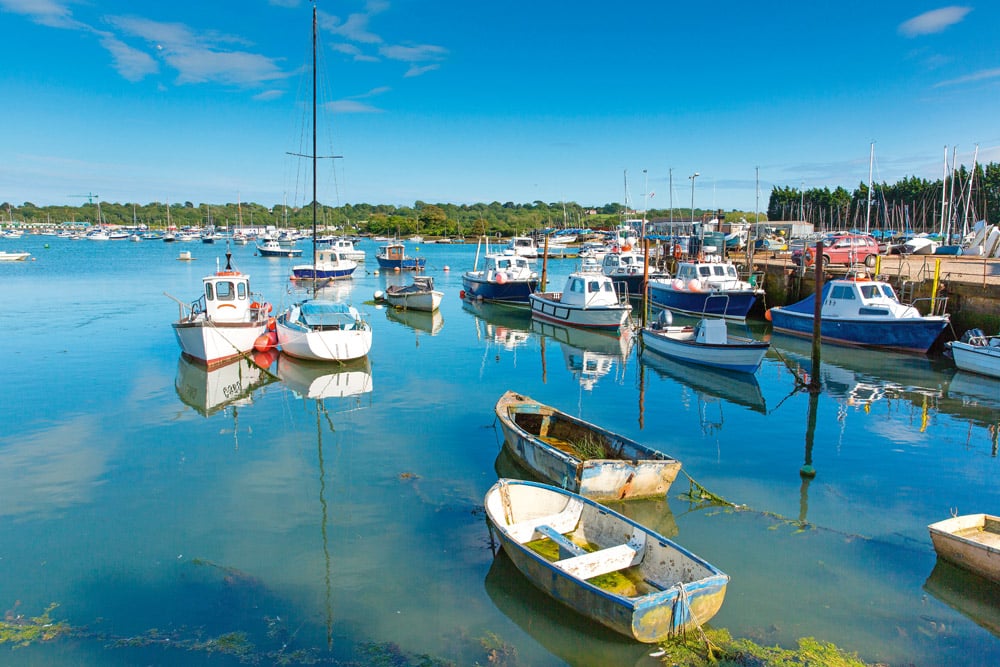 Bembridge harbour Isle of Wight in the English Channel off the Hampshire coast