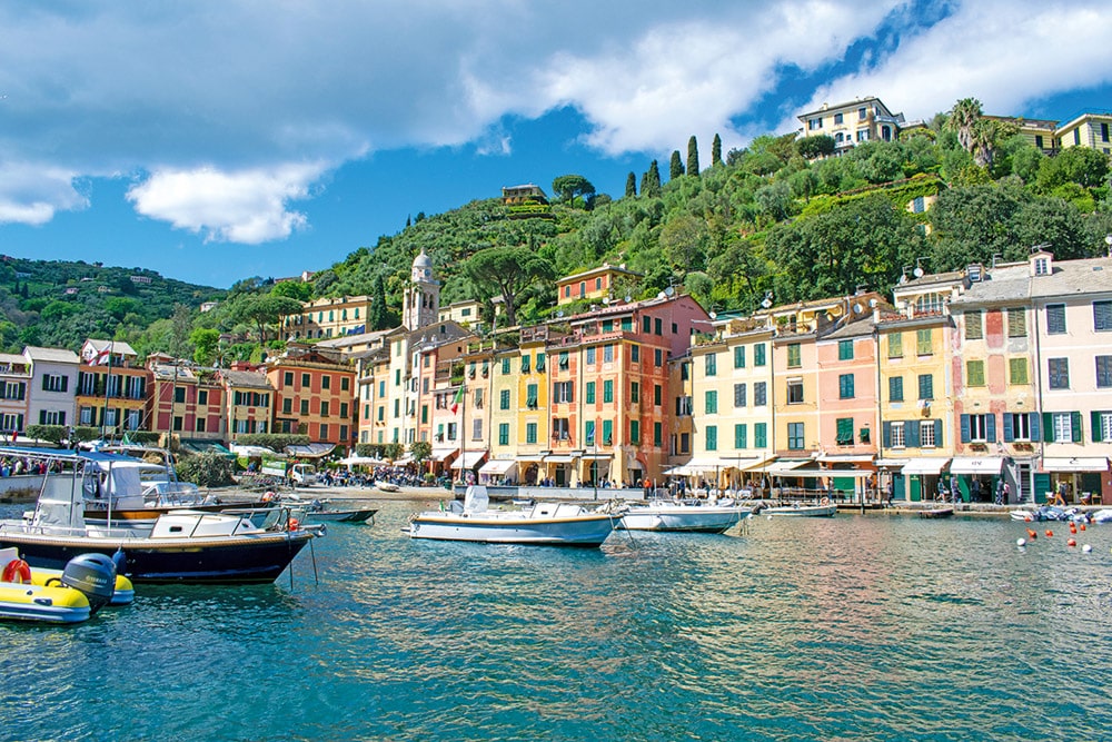 Santa Margherita has a marina in the centre of town.