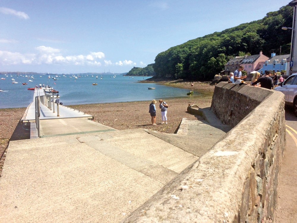 Dale Pontoon and sandy beach. 