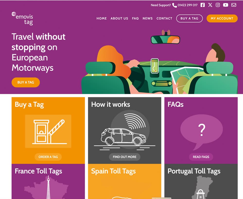 Screen grab from the Emovis tag website.