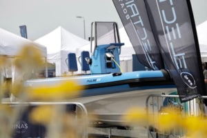 blue RIB on exhibition
