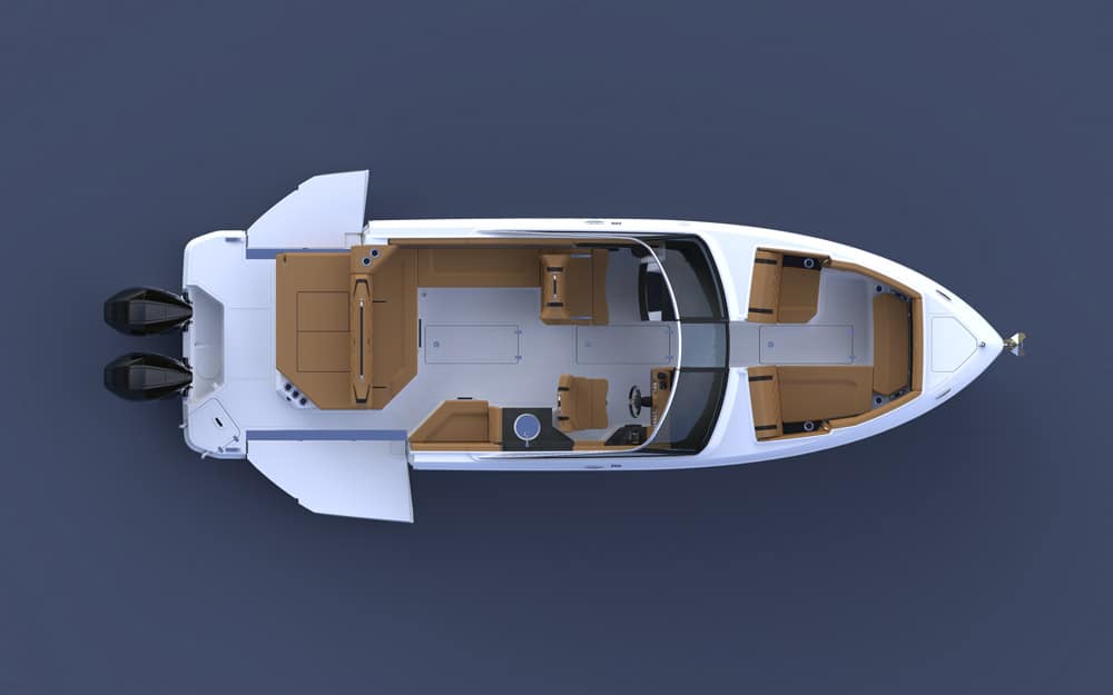 Four Winns H9 - layout from above