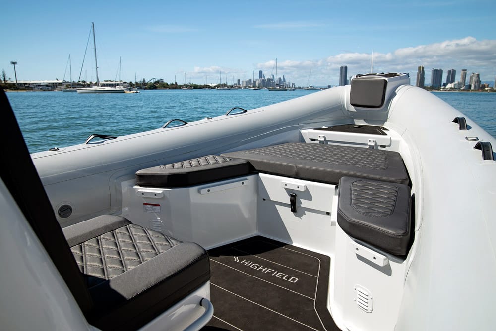Bow seating and storage.