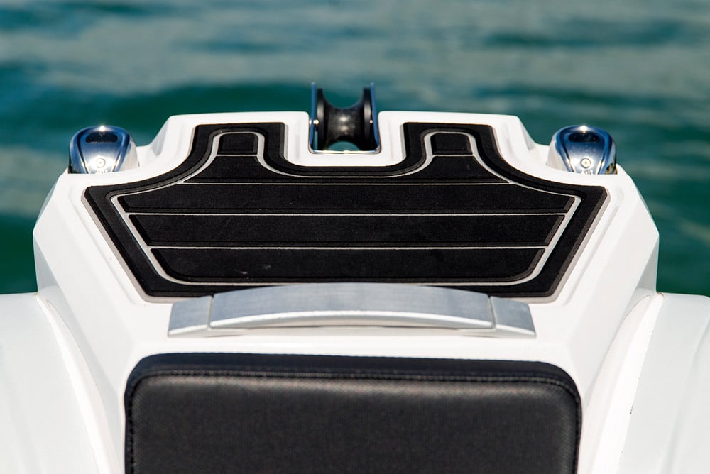 Anchor fairlead and LED lights.
