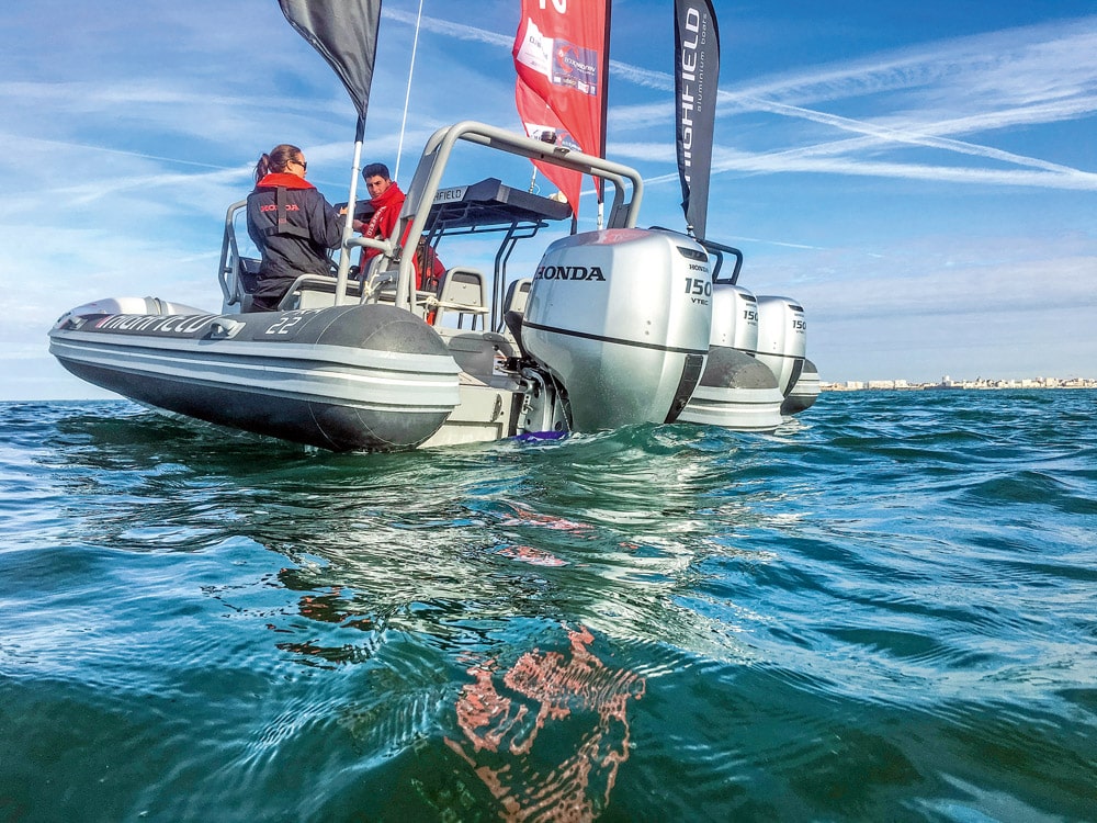The aluminium hulled Highfield support craft