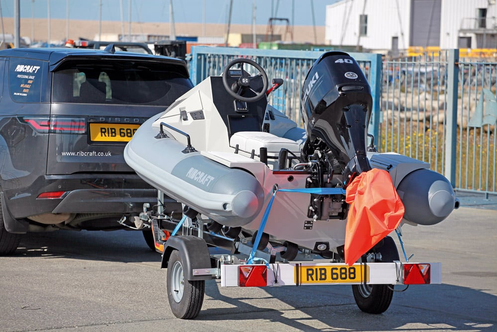 Getting the little Ribcraft ready for launch.