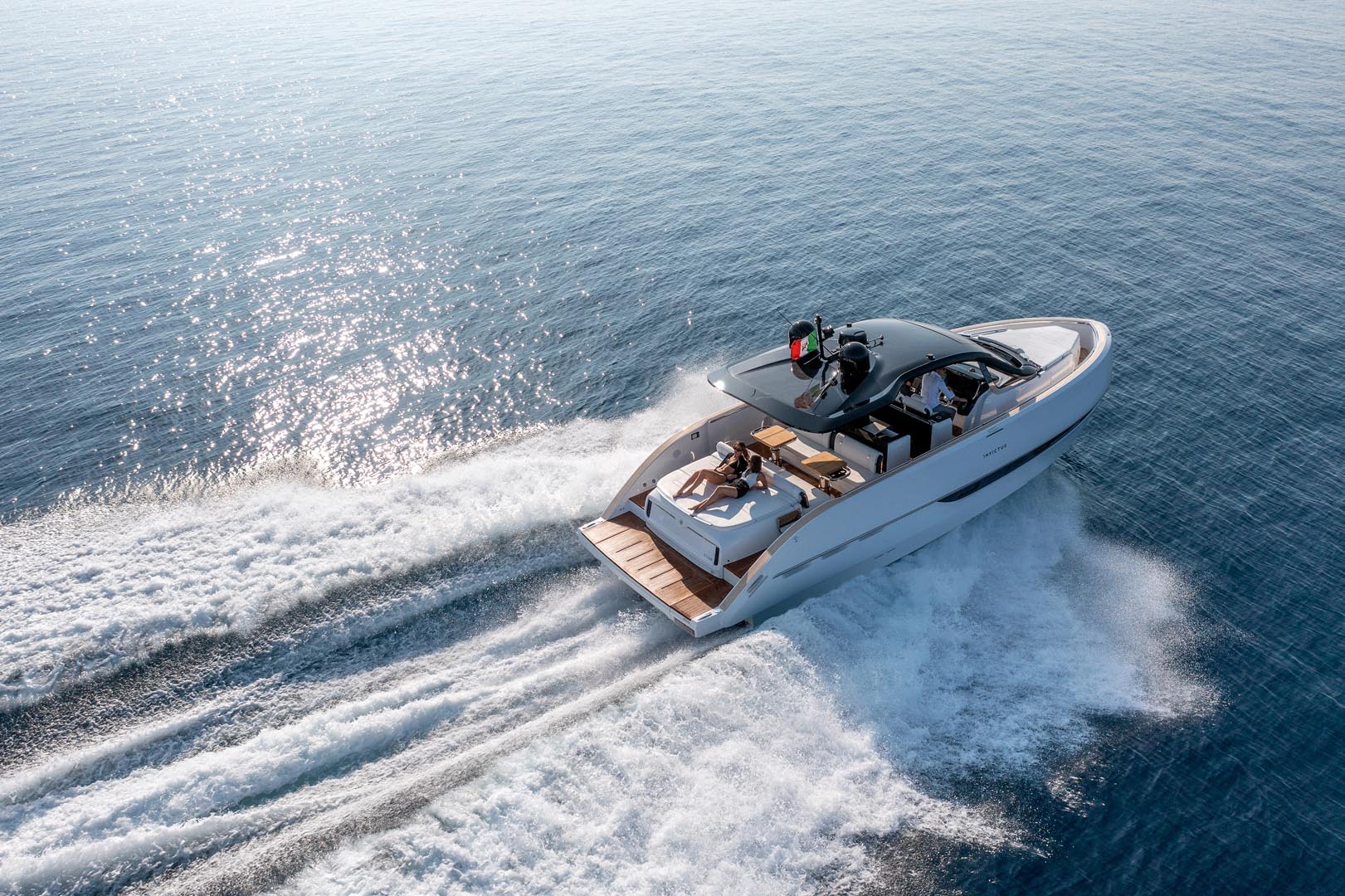 This boat is typically Italian and, as such, does a very good job of combining function with form. 