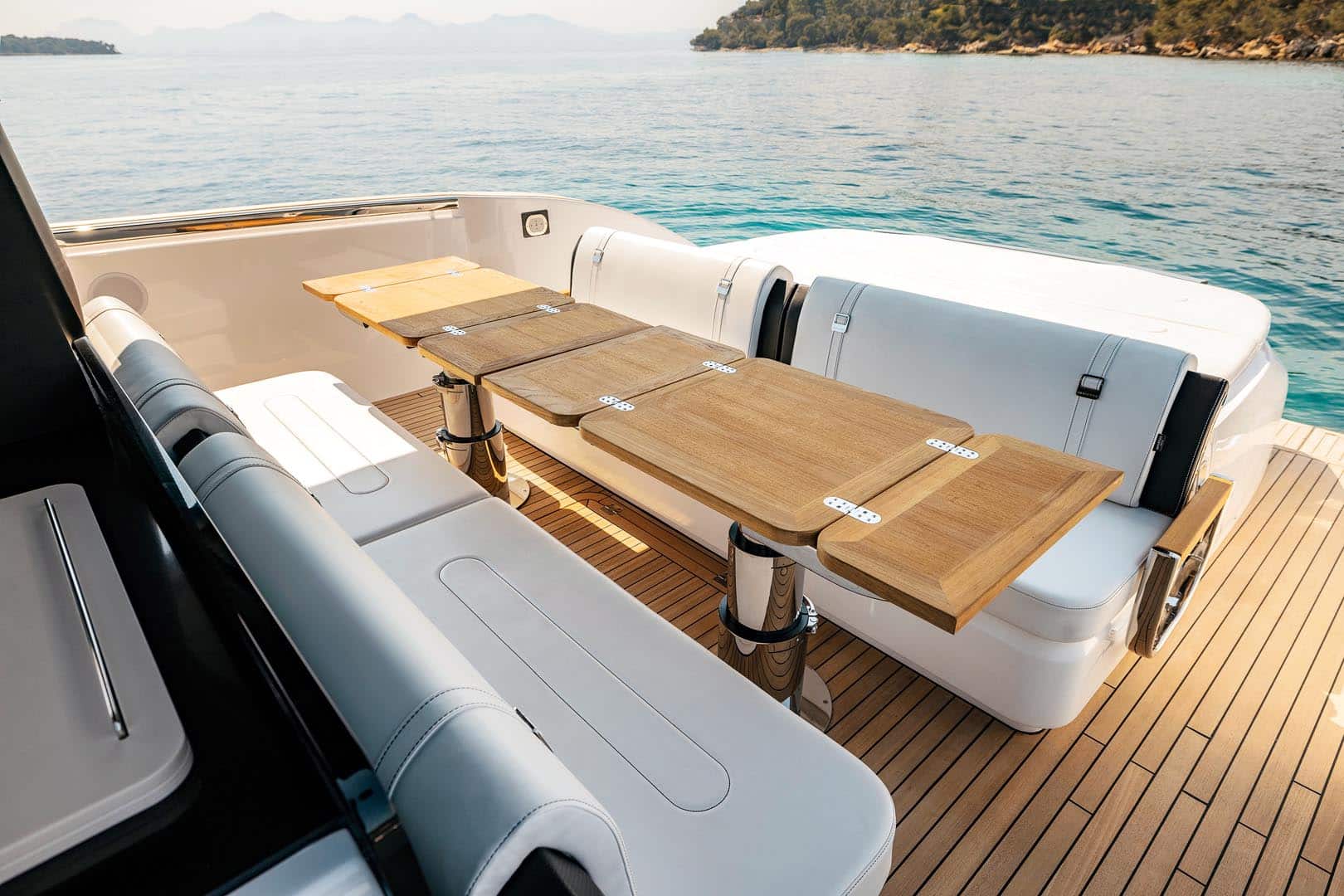The cockpit table in full dining mode. Perfect for entertaining.