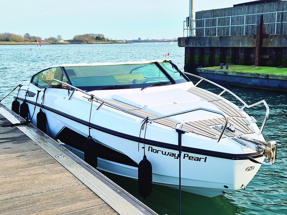 Boat on a pontoon