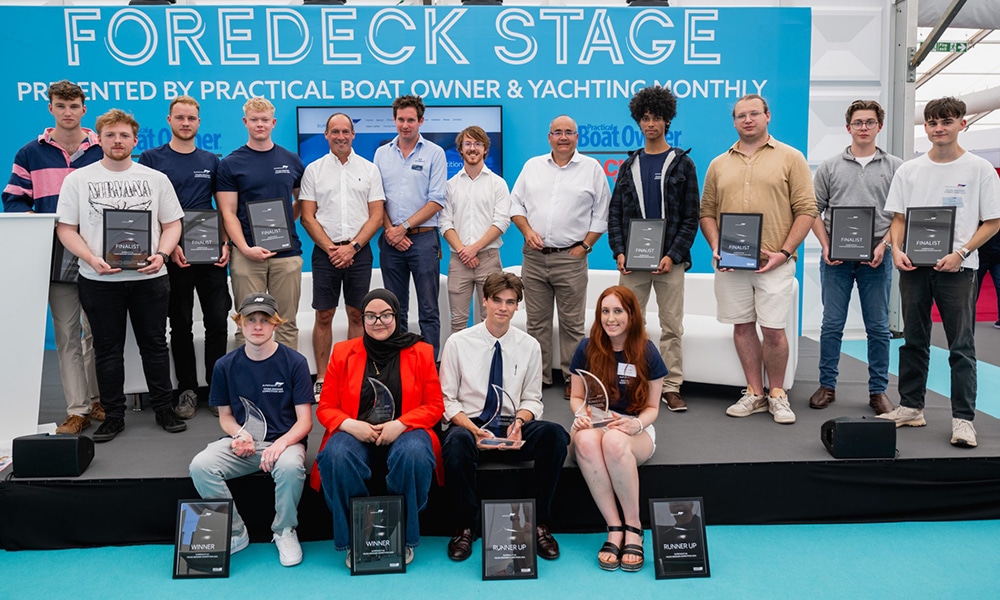 12 young designers holding awards for being a finalist, runner up or winner of the Superyacht UK Young Designer competition.