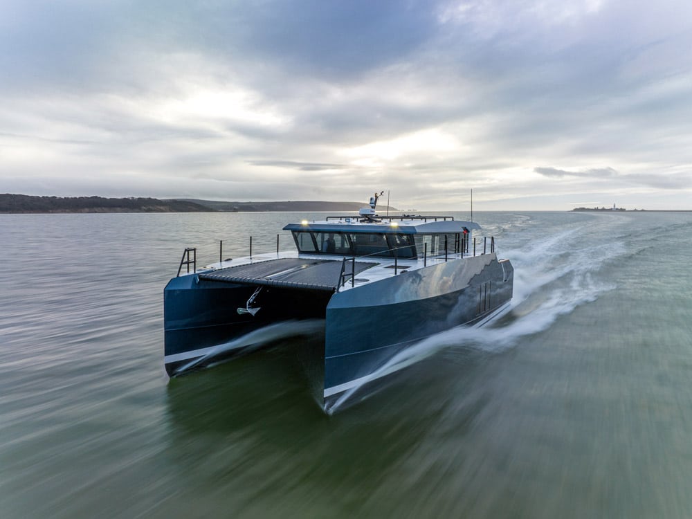 Hybrid-powered Archipelago catamaran