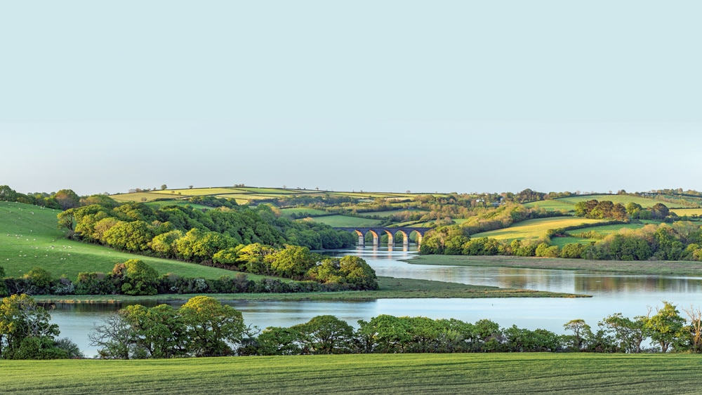 Golden Light over the Notter Viaduct, River Lynher, Cornwall