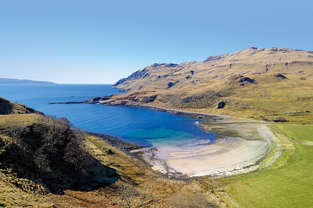  Ben Hiant overlooking Camas Nan Geall on the Ardnamurchan peninsula, and extinct volcano © iStock/Alasdair James