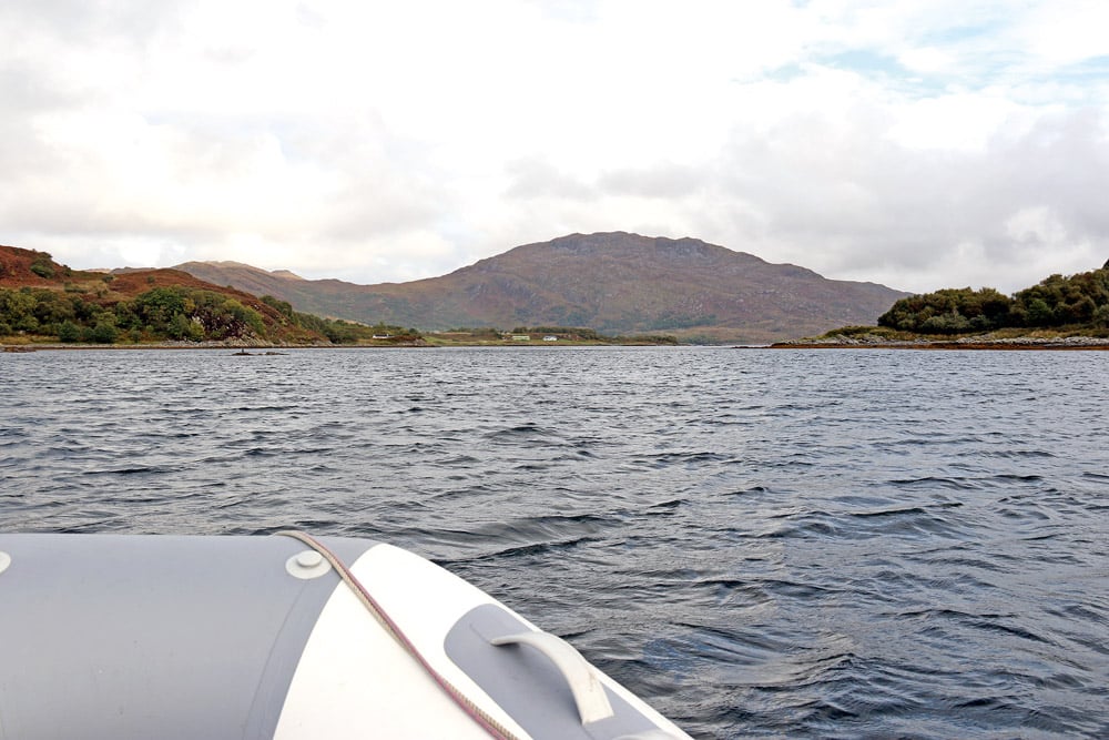 Leaving Loch Teacuis and about to head through the Caol Charna to rejoin Loch Sunart.