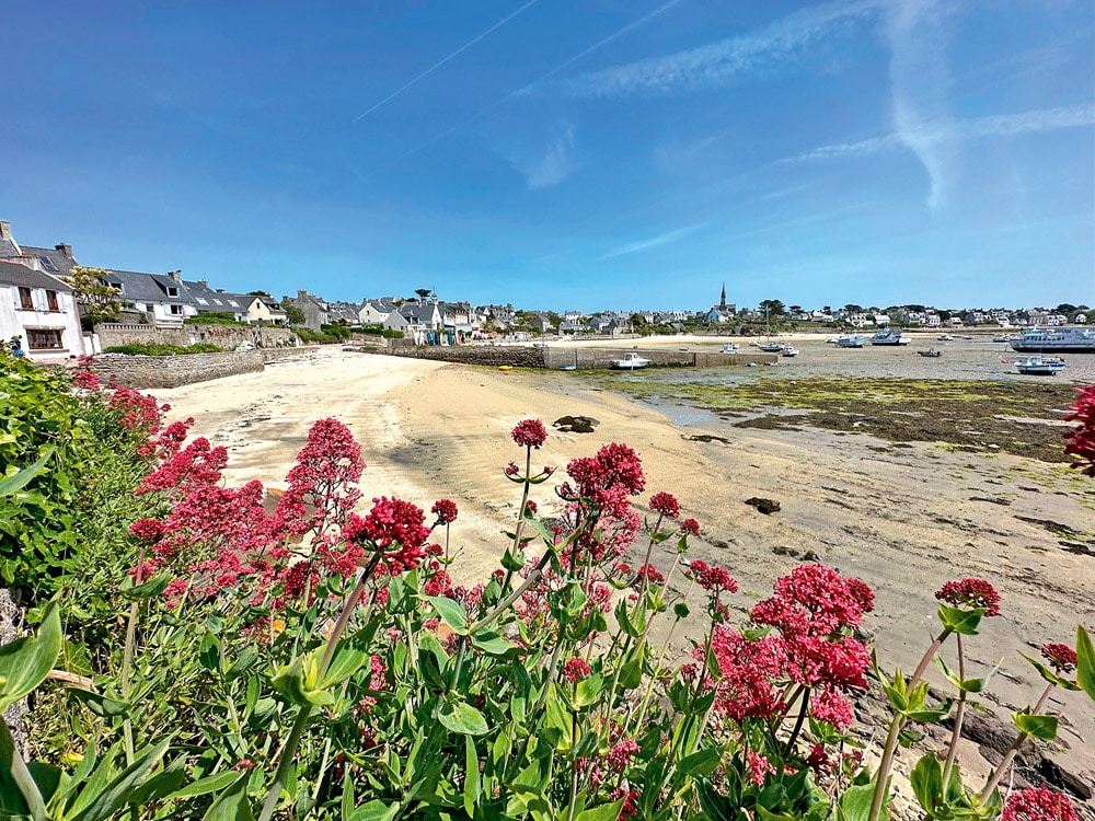 Long stretches of beaches surround the island