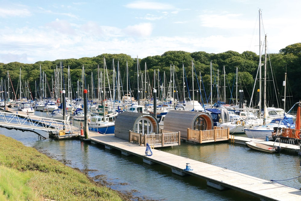 Pods in the heart of the marina.