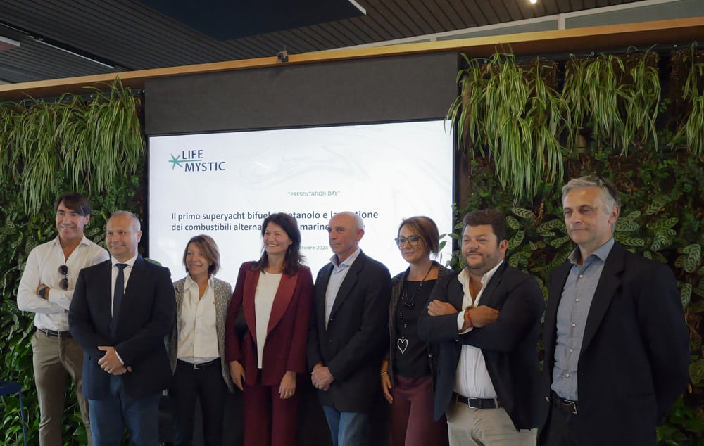 Sanlorenzo LIFE MYSTIC* Methanol for Yachting Sustainable energy Transition applied to Internal Combustion engines green methanol bi-fuel superyacht Nanni Industries