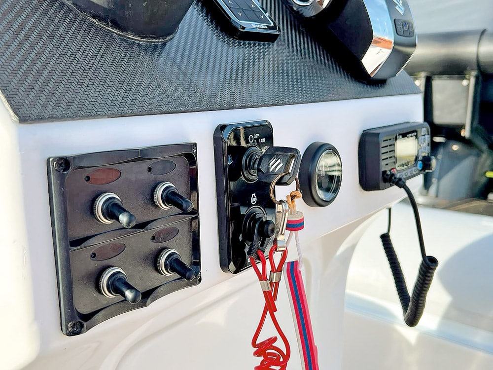 Atlantic RIBS 7.6m - Chunky switches on dash.