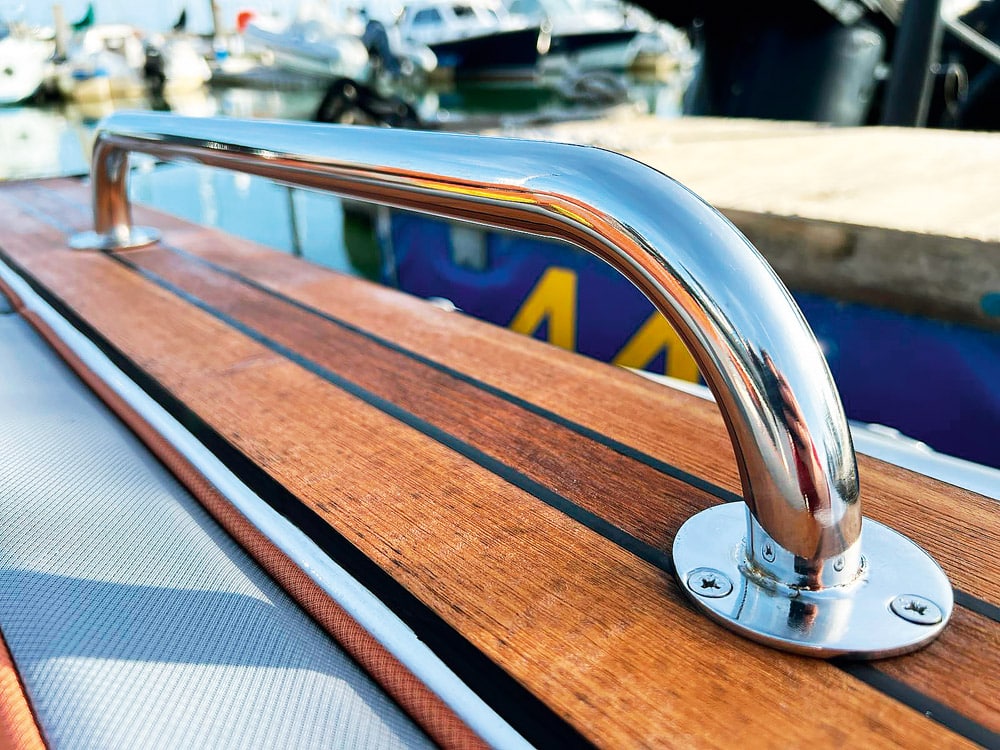 The finishing and attention to detail on this RIB make you feel you are actually onboard something rather more grand.