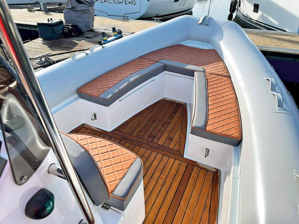 Bow seating and storage.