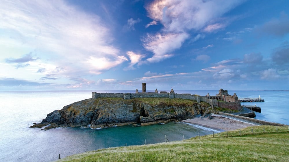 Peel Castle, Isle of Man. Holyhead to Peel boating adventure