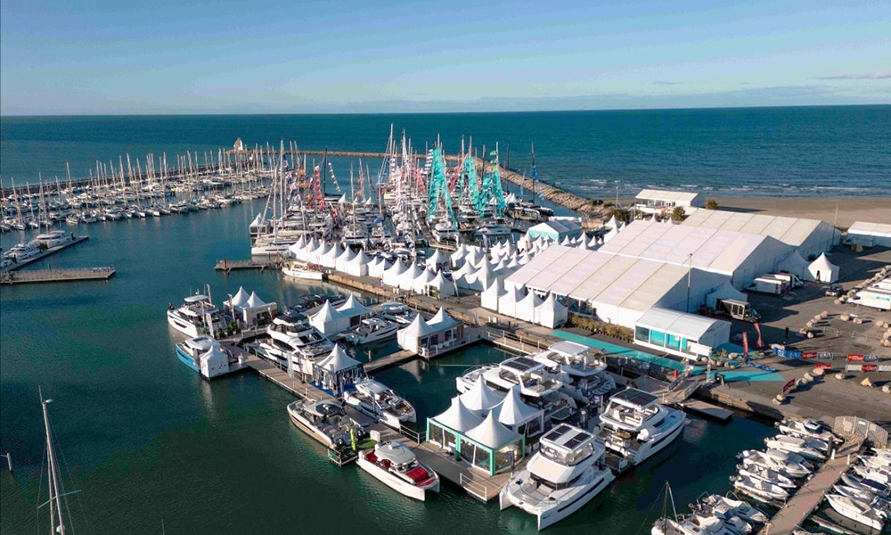 International Multihull Show, held in La Grande Motte, France with dedicated marina exclusively for power catamarans.