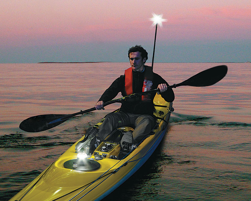 Man kayaking