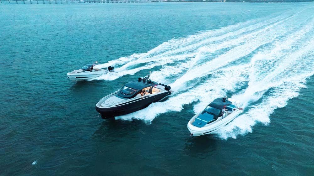 Sacs Tecnorib Showcase Rebel Range at PBIBS. On water