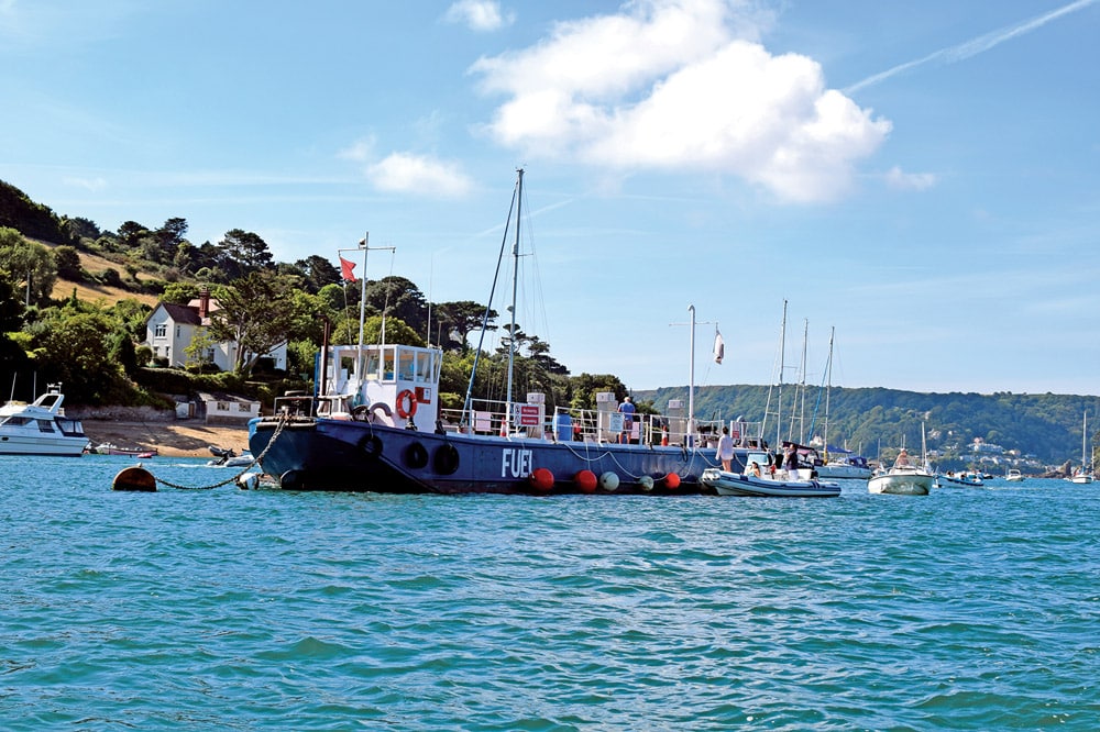 Salcombe Fuel Barge offers petrol & diesel