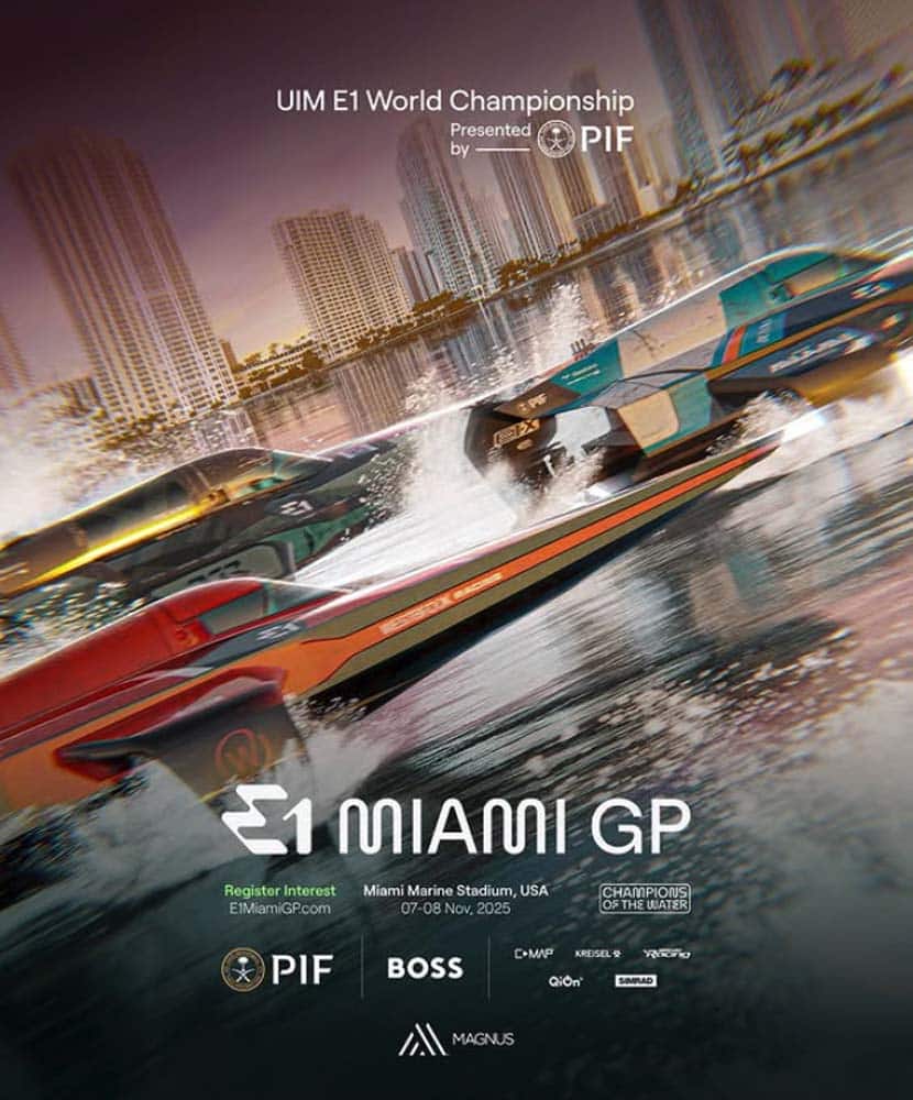 MIAMI ANNOUNCED AS HOST CITY FOR THE 2025 SEASON TWO FINALE OF THE E1 WORLD CHAMPIONSHIP