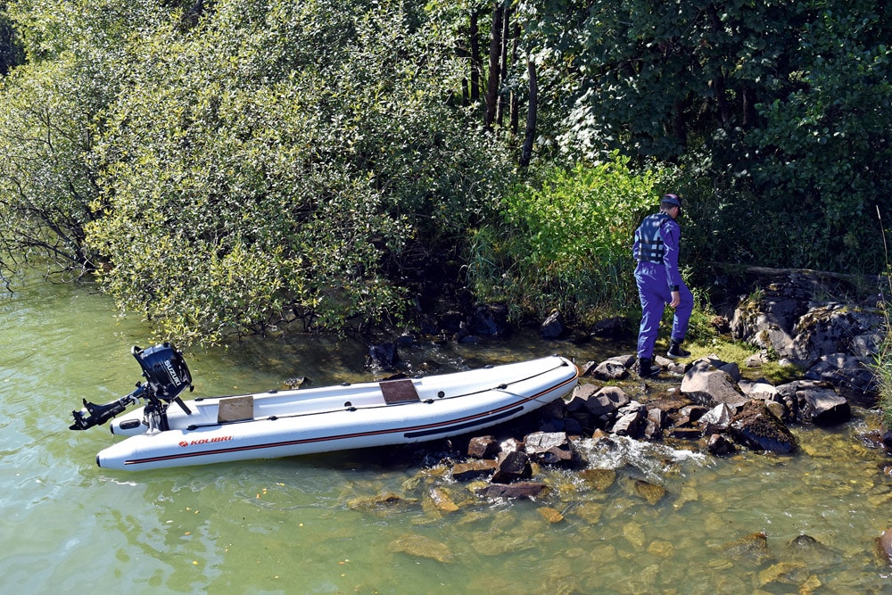 The 390 is perfect for exploring shorelines and islands