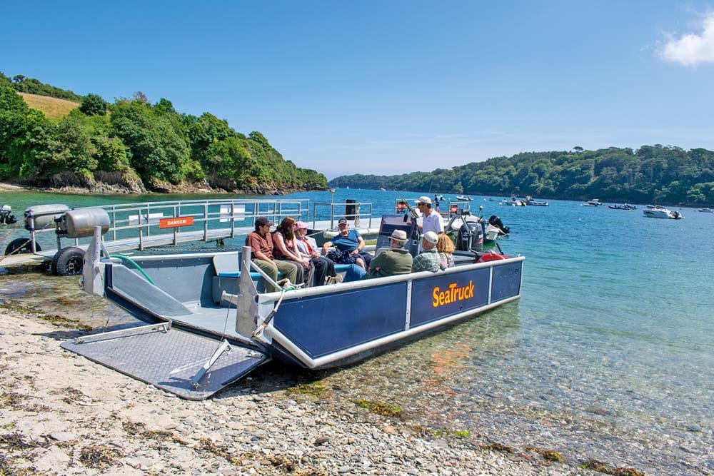 The Helford River Boat tour is great fun in the original Dyson (yes, that one) Sea Truck.