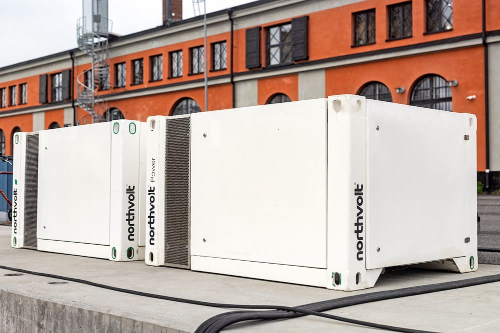 The Voltpack mobile battery storage system by Northvolt provided onshore power for the Plug DC charger.