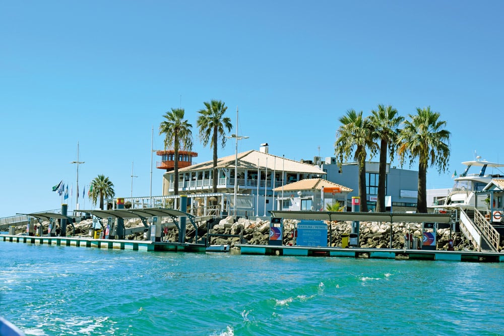 The marina complex with 3 fuel pontoons