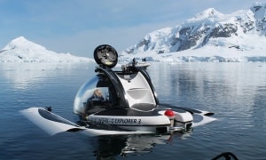 C-Explorer 3 submersible floats in icy Antarctic waters