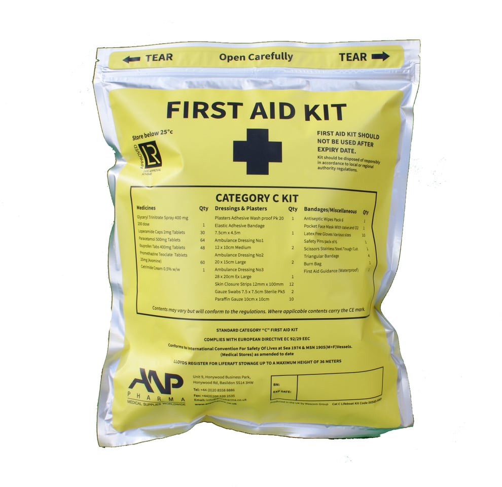 CAT C FIRST AID KIT from Wescom. On board safety