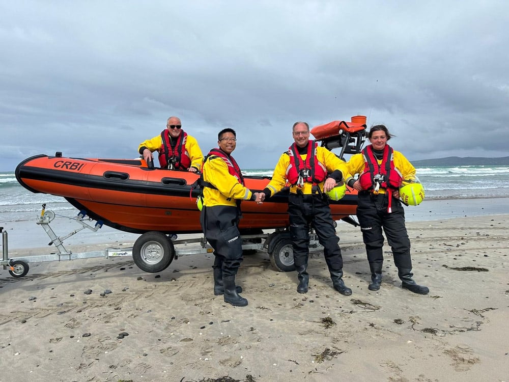 Ribcraft - Banna Rescue - L - R:Roger Craddock (Banna Rescue), Charlie Chan (Ribcraft), Thomas Ward (Chairman, Banna Rescue), Diyana Dimitrova (Banna Rescue)
