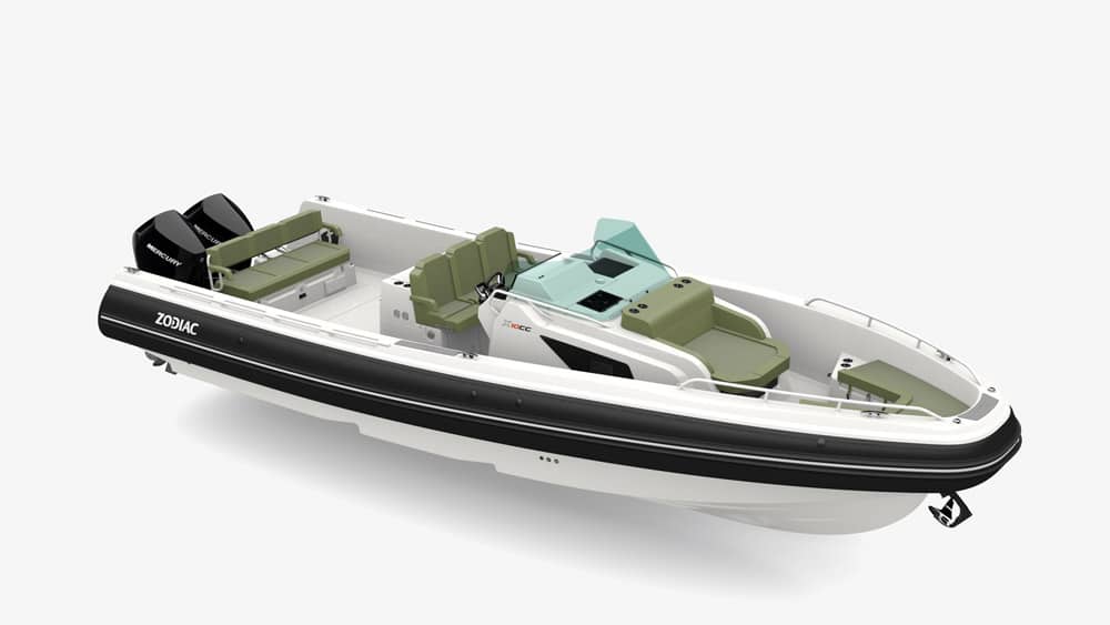 Zodiac X10CC. The hull is a twin-step deep-vee design