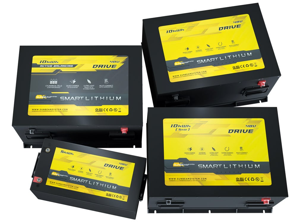Smart Lithium batteries from Sunbeam system.