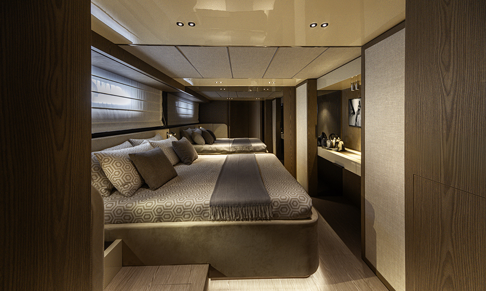 Invictus ST550 interior master suite.