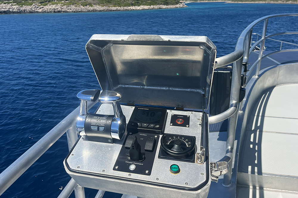 View of docking station controls
