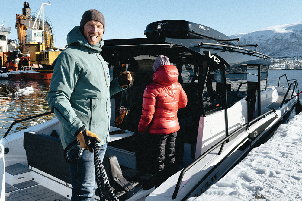 People getting into a boat