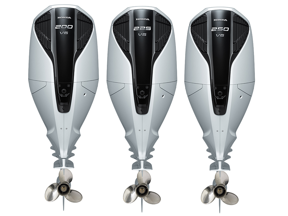 Honda Marine V6 outboard engines.