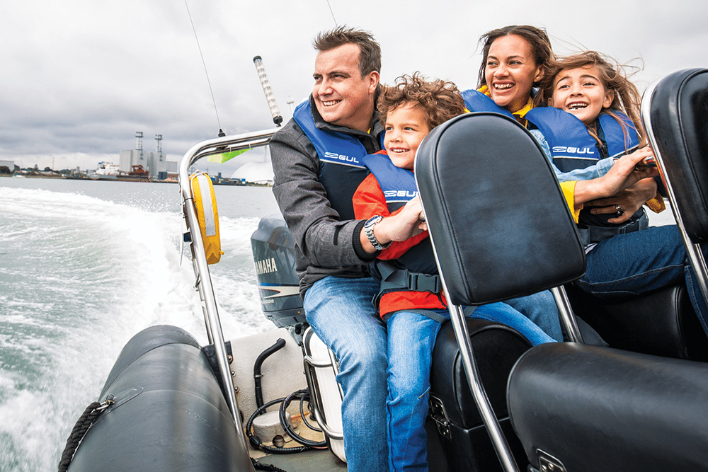 Family on RIB at SIBS