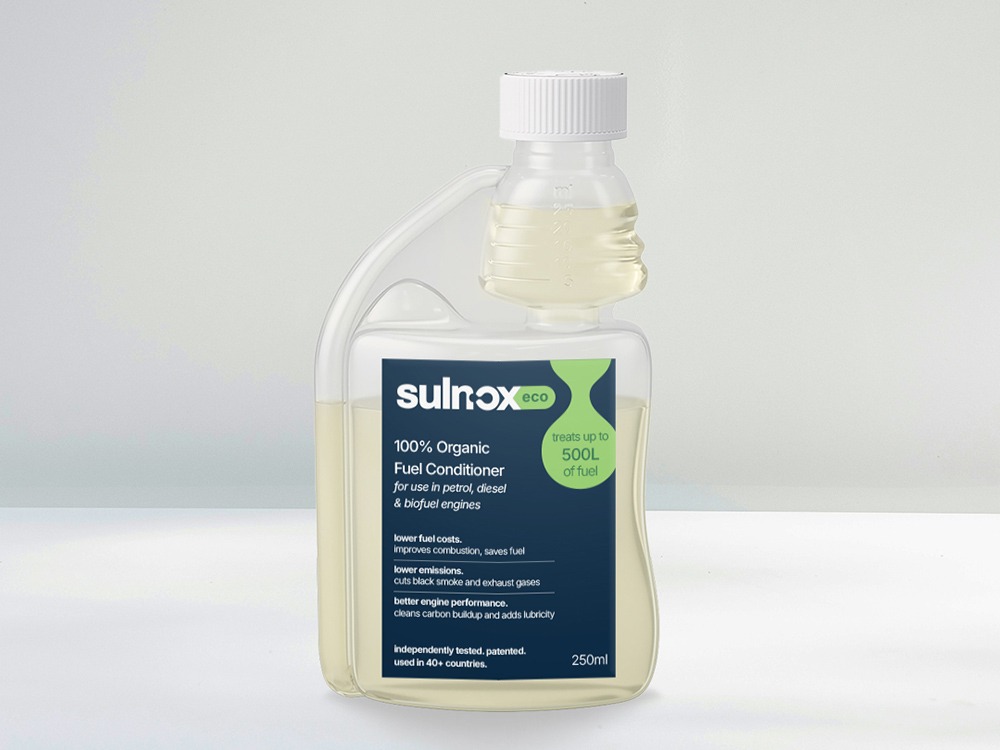 Bottle of Sulnox Eco 250ml organic fuel conditioner.