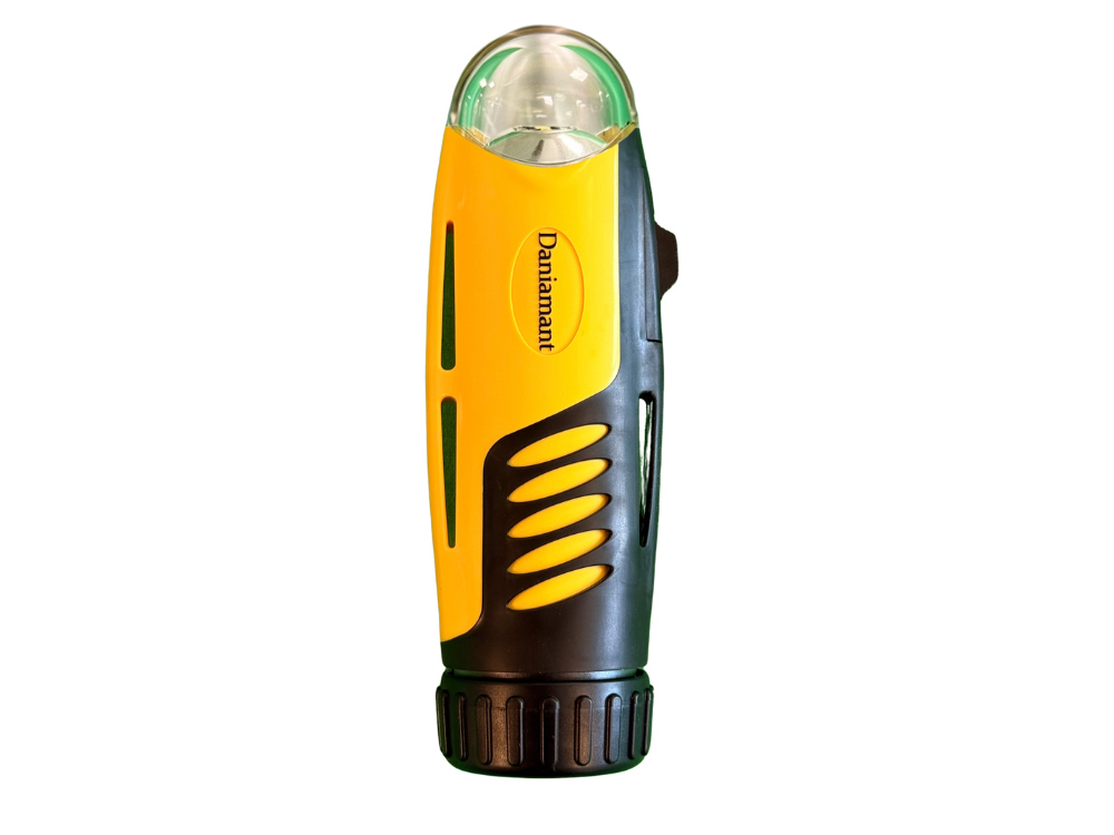 Daniamant AQ-4 MKII yellow and black waterproof strobe light.