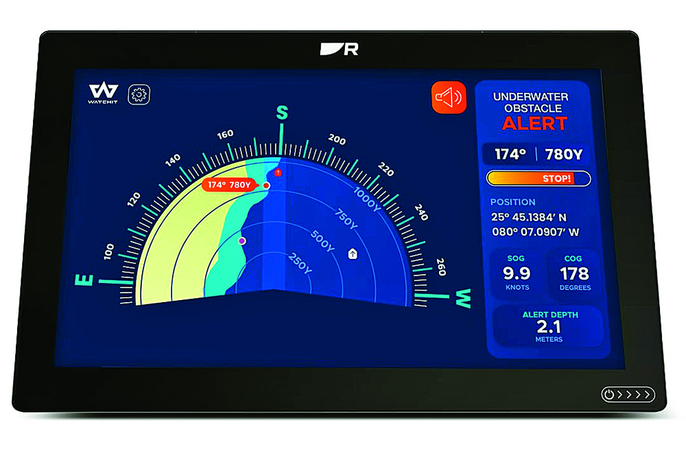 Screen image of chart on Raymarine