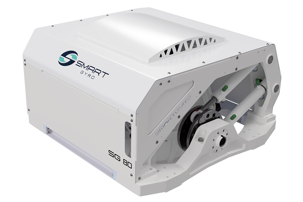 Smartgyro SG80 unit shown in a white casing with a compact design.